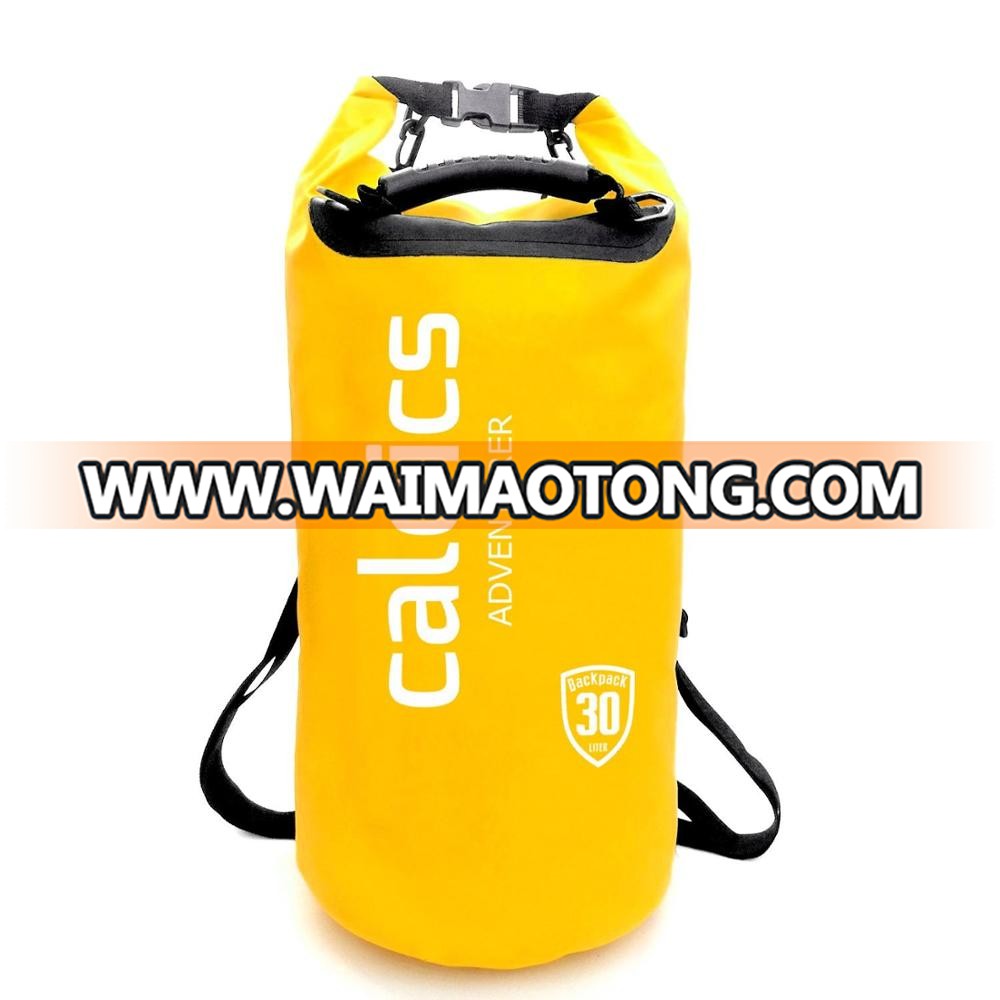 Custom logo PVC Tarpaulin Dry Bag with Shoulder Strap backpack Camping handle waterproof Ocean pack Dry bag